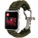 Curea iUni compatibila cu Apple Watch 1/2/3/4/5/6/7, 40mm, Elastic Paracord, Rugged Nylon Rope, Gree